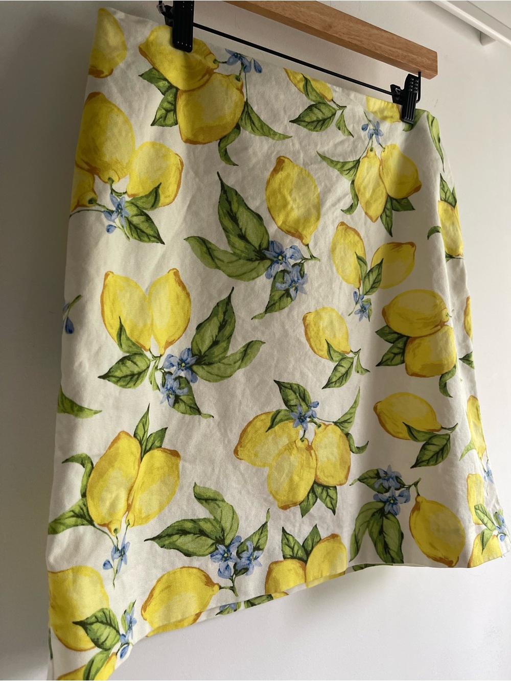 Talbots Lemon Blossom Print A-Line Cotton Blend Skirt Size 10 Summer Cottagecore - Picture 11 of 11
